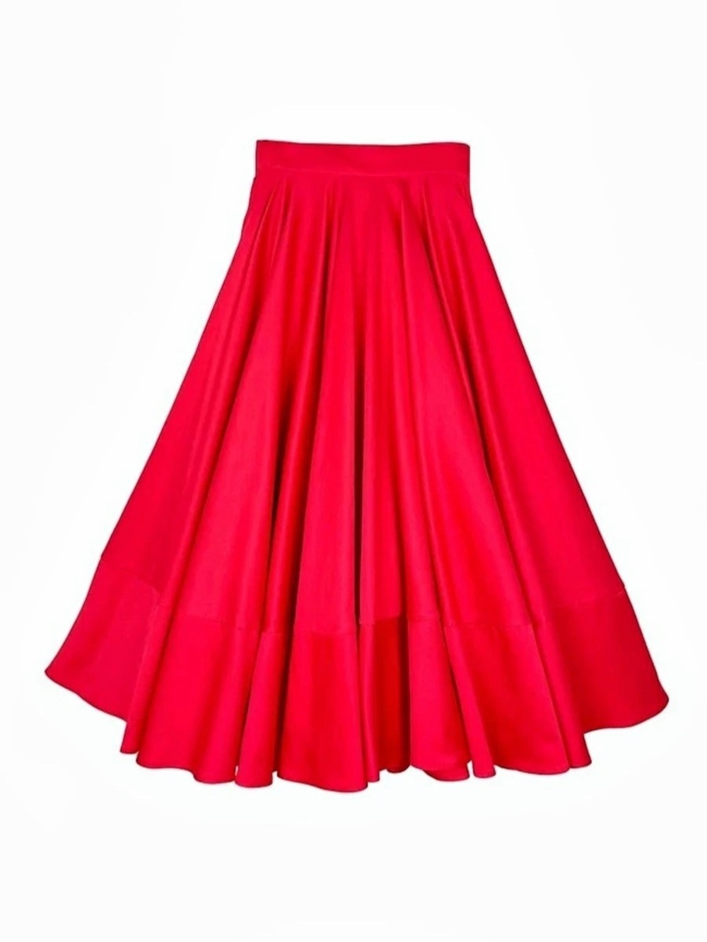 Buru NWT Lucinda Circle Skirt - Red Poplin - Size M